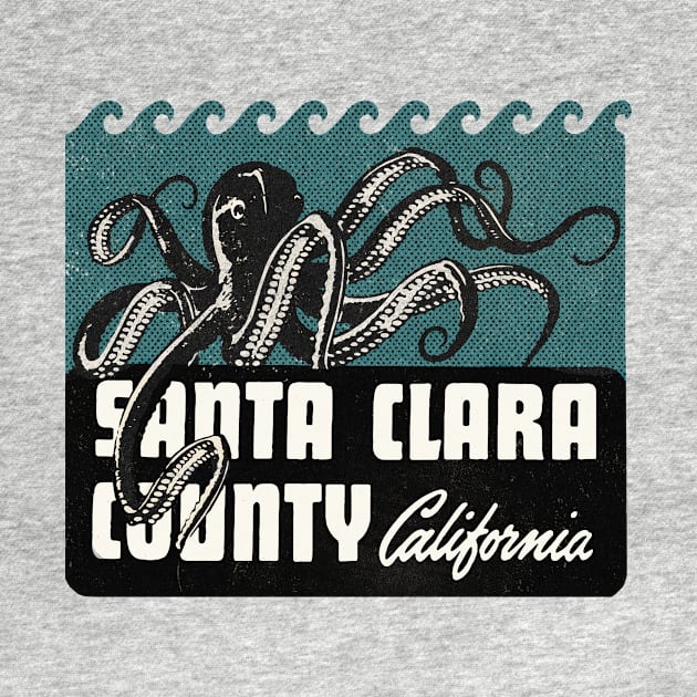 Vintage Santa Clara County California Octopus by Kujo Vintage